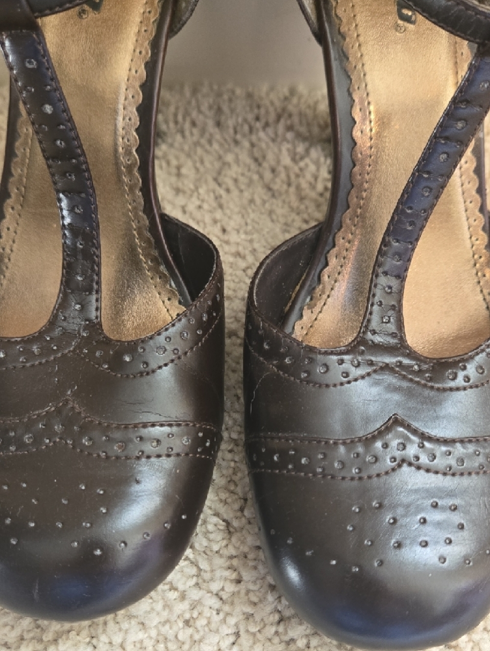 BONGO Browb T‑Strap Brogue Heels - Picture 4 of 8